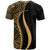 Micronesia T Shirt Gold Micronesian Tentacle Tribal Pattern - Polynesian Pride