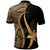 Papua New Guinea Polo Shirt Gold Polynesian Tentacle Tribal Pattern - Polynesian Pride