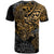 Tahiti Polynesian T Shirt Gold Turtle Hibiscus Flowing - Polynesian Pride