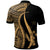 Kosrae Polo Shirt Gold Polynesian Tentacle Tribal Pattern - Polynesian Pride