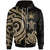 Samoa Polynesian Zip up Hoodie Gold Tentacle Turtle Unisex Gold - Polynesian Pride