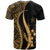 Kosrae T Shirt Gold Micronesian Tentacle Tribal Pattern - Polynesian Pride