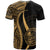 Palau T Shirt Gold Polynesian Tentacle Tribal Pattern - Polynesian Pride