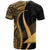 Tokelau Custom T Shirt Gold Micronesian Tentacle Tribal Pattern - Polynesian Pride