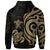 Samoa Polynesian Zip up Hoodie Gold Tentacle Turtle - Polynesian Pride