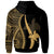 Papua New Guinea Custom Hoodie Gold Tentacle Tribal Pattern - Polynesian Pride