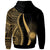 Marshall Islands Custom Zip up Hoodie Gold Tentacle Tribal Pattern - Polynesian Pride