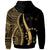 Cook Islands Hoodie Gold Tentacle Tribal Pattern - Polynesian Pride