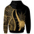 Nauru Hoodie Gold Tentacle Tribal Pattern - Polynesian Pride