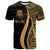 Tuvalu Custom T Shirt Gold Micronesian Tentacle Tribal Pattern Unisex Gold - Polynesian Pride