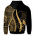 Yap Custom Zip up Hoodie Gold Tentacle Tribal Pattern - Polynesian Pride