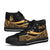 New Caledonia Custom Personalised High Top Shoes Gold - Polynesian Tentacle Tribal Pattern Crest - Polynesian Pride