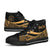 Palau Custom Personalised High Top Shoes Gold - Polynesian Tentacle Tribal Pattern Crest - Polynesian Pride