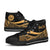 Tahiti Custom Personalised High Top Shoes Gold - Polynesian Tentacle Tribal Pattern - Polynesian Pride