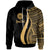 Tahiti Custom Hoodie Gold Tentacle Tribal Pattern Unisex Gold - Polynesian Pride