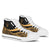 Niue High Top Shoes Gold - Polynesian Tentacle Tribal Pattern Unisex White - Polynesian Pride