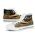 Palau Custom Personalised High Top Shoes Gold - Polynesian Tentacle Tribal Pattern Crest - Polynesian Pride