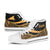 Tokelau High Top Shoes Gold - Polynesian Tentacle Tribal Pattern - Polynesian Pride