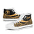 Hawaii High Top Shoes Gold - Polynesian Tentacle Tribal Pattern - Polynesian Pride