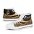 Guam Custom Personalised High Top Shoes Gold - Polynesian Tentacle Tribal Pattern - Polynesian Pride