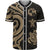 Tonga Baseball Shirt - Gold Tentacle Turtle Unisex Gold - Polynesian Pride