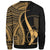 Yap Sweatshirt - Gold Polynesian Tentacle Tribal Pattern - Polynesian Pride