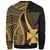 Wallis And Futuna Sweatshirt - Gold Polynesian Tentacle Tribal Pattern - Polynesian Pride