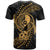 Yap Micronesian Custom T Shirt Gold Spiral Pattern Hibiscus - Polynesian Pride