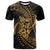 Yap Micronesian Custom T Shirt Gold Spiral Pattern Hibiscus Unisex GOLD - Polynesian Pride