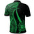 Samoa Polo Shirt Green Polynesian Tentacle Tribal Pattern - Polynesian Pride