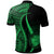 Northern Mariana Islands Custom Polo Shirt Green Polynesian Tentacle Tribal Pattern - Polynesian Pride