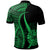 Tahiti Polo Shirt Green Polynesian Tentacle Tribal Pattern - Polynesian Pride