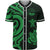 Marshall Islands Baseball Shirt - Green Tentacle Turtle Crest Unisex Green - Polynesian Pride