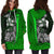 Samoa Polynesian Women's Hoodie Dress Green - Turtle With Hook - Polynesian Pride