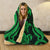 Tonga Hooded Blanket - Green Tentacle Turtle - Polynesian Pride