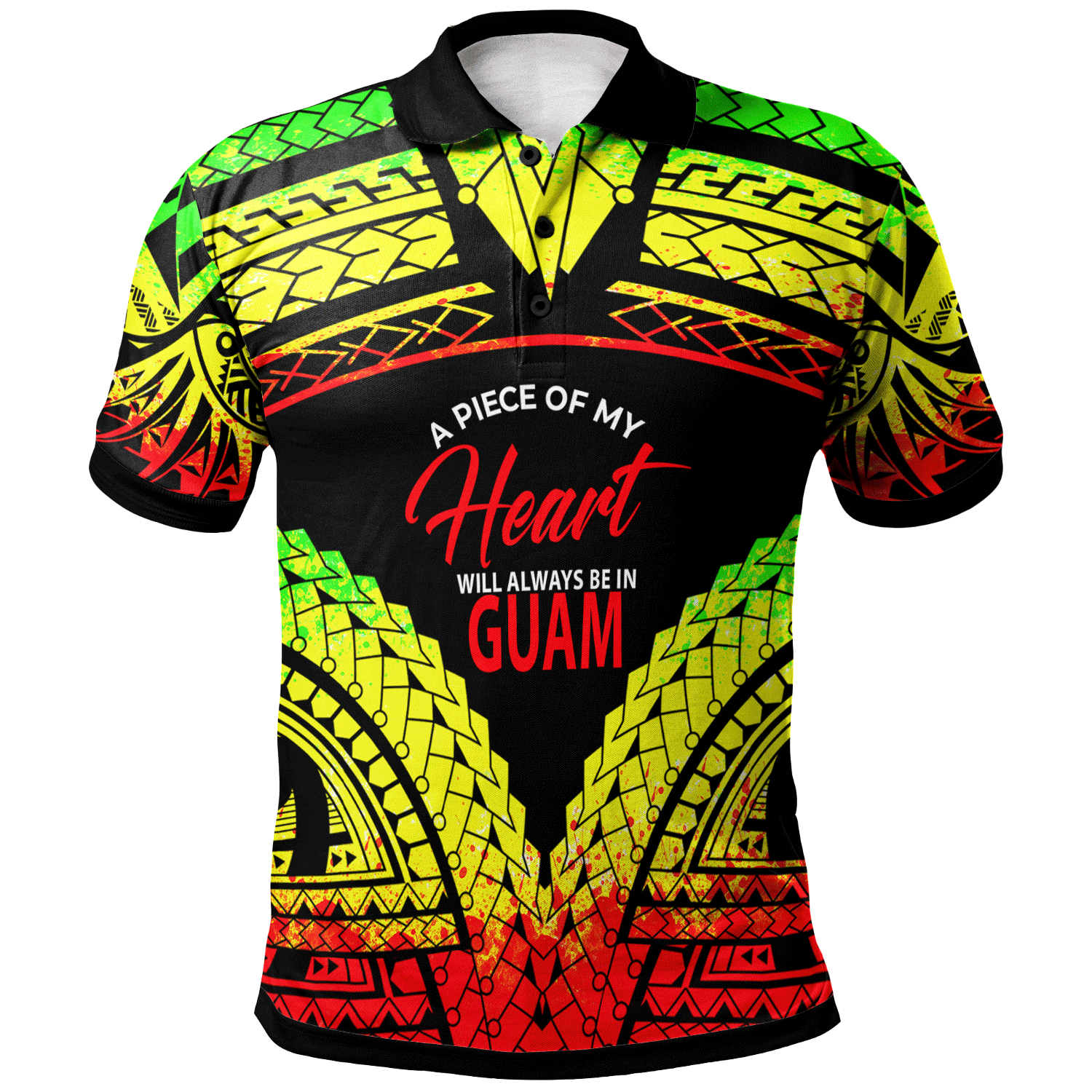 Guam Polo Shirt A Piece Of My Heart Unisex Reggae - Polynesian Pride