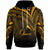 Guam Hoodie Gold Color Cross Style Unisex Black - Polynesian Pride