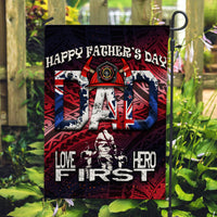 Fathers Day - New Zealand Firefighter Dad Flag - Maori Pattern LT9 House Flag - Polynesian Pride