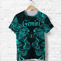 Gemini Zodiac Polynesian T Shirt Unique Style Turquoise LT8 - Polynesian Pride