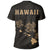 Hawaii Kakau Three Turtles T Shirt Gold - Polynesian Pride