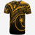 Chuuk State T Shirt Gold Color Cross Style - Polynesian Pride