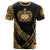 Samoa T Shirt Gold Polynesian Patterns Sport Style Unisex Black - Polynesian Pride