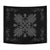 Hawaiian Quilt Maui Plant And Hibiscus Tappestry - Gray Black - AH Wall Tapestry Gray - Polynesian Pride