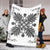 Hawaiian Quilt Maui Plant And Hibiscus Premium Blanket - Gray White - AH - Polynesian Pride