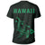 Hawaii Kakau Hammerhead Shark T Shirt Green - Polynesian Pride