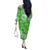 Polynesian Long Sleeves Long Dress Tapa Plumeria Style - Green LT7 - Polynesian Pride