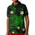 Custom Hawaii Polo Shirt Hawaiian Turtle Plumeria Mixed Polynesian Green Style LT9 Kid Green - Polynesian Pride