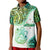 New Zealand Maori Polo Shirt Aotearoa Manaia Green Paua Shell Kia Ora LT9 Kid Green - Polynesian Pride