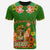 Hawaii All Over T Shirt Aloha Hawaii Tiki Statue (Green) Unisex Green - Polynesian Pride