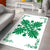 Hawaiian Quilt Maui Plant And Hibiscus Pattern Area Rug - Green White - AH - Polynesian Pride